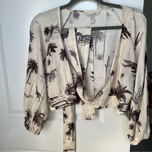 Banana Republic wrap top linen